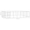 vidaXL Outdoor-Hundezwinger Verzinkter Stahl 50,82 m&sup2;