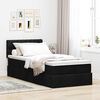 vidaXL Ottoman-Bett mit Matratze & LEDs Schwarz 90x190 cm Stoff