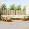 vidaXL Sofagarnituren 9 pcs Natur und Creme Massivholz Akazie