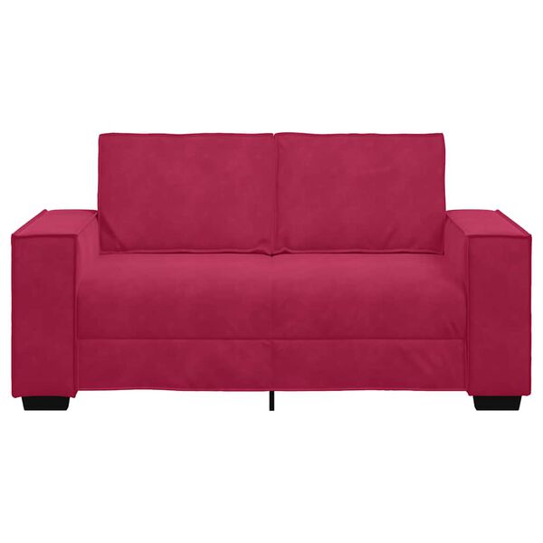 vidaXL 2-Sitzer-Sofa Weinrot 160x78x84 cm Samt