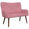 vidaXL 2-Sitzer Sofa Rosa 115 x 61 x 87 cm Samt (V)