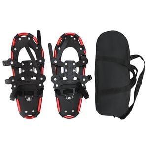 vidaXL 3 in 1 Schneeschuhe Rot und Schwarz 53,5 x 21 cm