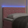 vidaXL LED Kopfteil mit LED-Lichtleisten Rosa 80 cm Polyester