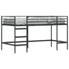 vidaXL Kinderloftbett Uni Schwarz 107 x 203 cm Stahl
