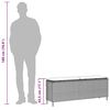 vidaXL Gartenbank mit Kissen Hellgrau 110x30x40,5 cm Poly Rattan