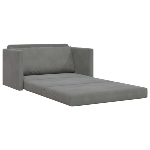 vidaXL Schlafsofa 110cm Dunkelgrau Samt