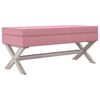 vidaXL Hocker mit Stauraum Rosa 110x45x49 cm Samt