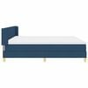 vidaXL Boxspringbett mit Matratze Blau 200 x 200 cm Polyester
