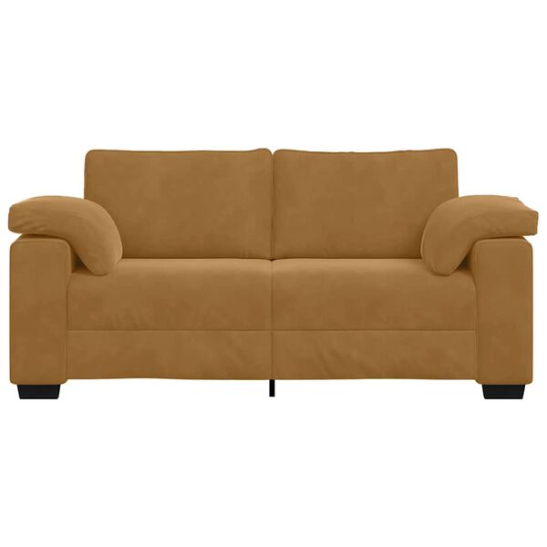 vidaXL Zweisitzer-Sofa Braun 180x77x82 cm Samt