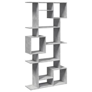 vidaXL B&uuml;cherregal Betongrau 92x29x188 cm Holzwerkstoff