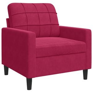 vidaXL Sessel Weinrot 60 cm Samt