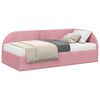 vidaXL Eckbettgestell mit Matratze 2 stk. Rosa 100 x 200 cm Samt
