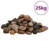 vidaXL Polierte Kiesel 25 kg Mehrfarbig 2-5 cm