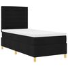 vidaXL Boxspringbett mit Matratze Schwarz 90 x 200 cm Stoff
