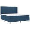 vidaXL Boxspringbett mit Matratze mit Kopfteil Blau 200 x 180 cm Stoff