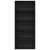 vidaXL B&uuml;cherregal Schwarz Eichen-Optik 80x30x189 cm Holzwerkstoff