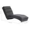 vidaXL Chaiselongue Grau Kunstleder