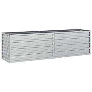 vidaXL Garten-Hochbeet 160x40x45 cm Verzinkter Stahl Silber