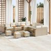 vidaXL Gartensofa-set 14 pcs Beige Poly-Rattan