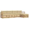 vidaXL Outdoor-Sofagarnitur mit Kissen 5 pcs Wei&szlig; und Beige Polyester