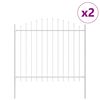 vidaXL Gartenzaun WOERDEN 2 stk. 170 x 165 cm Wei&szlig;