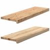 vidaXL Fensterb&auml;nke 2 Stk. Unbehandelt 80x30x2 cm Massivholz Eiche