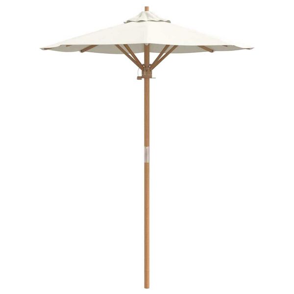 vidaXL Gartenparasol Cremeweiß 150 x 150 x 210 cm Bambus