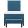 vidaXL Boxspringbett mit Matratze Dunkelblau 100 x 200 cm Samt