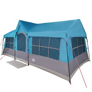 vidaXL Familienzelt mit Dach Blau und Grau 622 x 295 x 238 cm