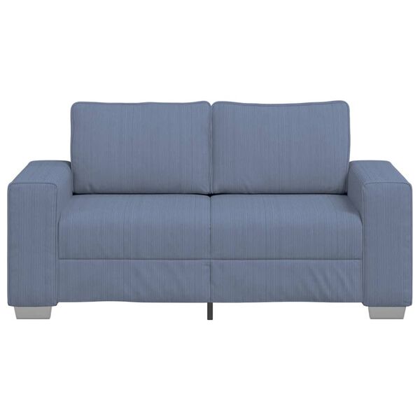 vidaXL Zweisitzer-Sofa Blau 120 cm Cordstoff