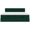 vidaXL Ottoman-Bett mit Matratzen Dunkelgr&uuml;n 200x200 cm Samt