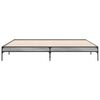 vidaXL Bettgestell Grau Sonoma 200x200 cm Holzwerkstoff und Metall