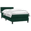 vidaXL Boxspringbett mit Matratze Dunkelgr&uuml;n 80x220 cm Samt