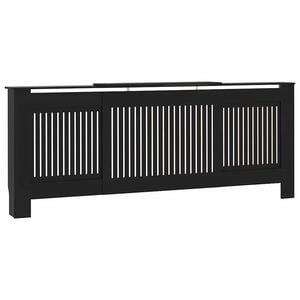 vidaXL Holzwerkstoff Heizk&ouml;rperverkleidung Schwarz 205 cm
