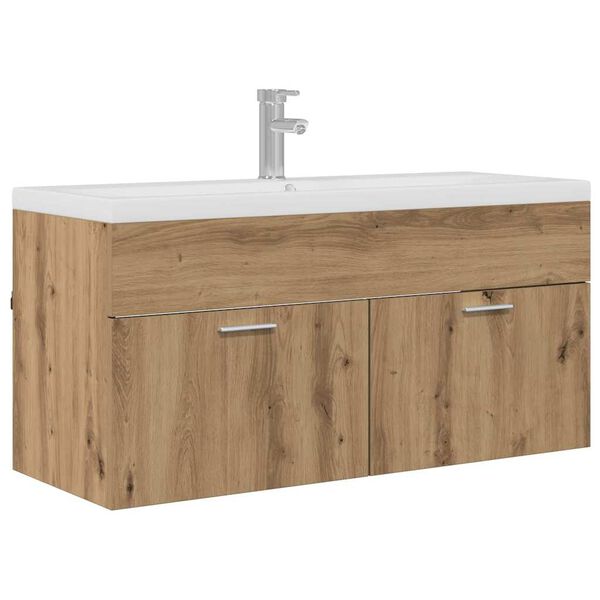 vidaXL Badezimmerschrank Wandmontiert Artisan-Eiche 100 x 38,5 x 46 cm