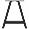 vidaXL Couchtischbeine A-Form 2 Stk. Schwarz 50x(42-43) cm Stahl