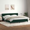 vidaXL Boxspringbett mit Matratze Dunkelgr&uuml;n 180x210 cm Samt