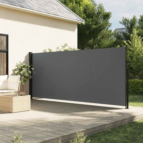 vidaXL Seitenmarkise Ausziehbar Anthrazit 180x500 cm