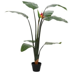 vidaXL K&uuml;nstliche Strelitzia-Pflanze Gr&uuml;n 70 x 18 x 155 cm