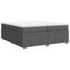 vidaXL Boxspringbett mit Matratze Dunkelgrau 200x200 cm Stoff