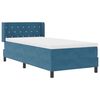 vidaXL Boxspringbett mit Kopfteil Dunkelblau 200 x 100 cm Samt