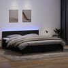 vidaXL Boxspringbett mit Matratze & LED Schwarz 200x210 cm Samt