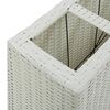 vidaXL Garten-Hochbeet mit 4 T&ouml;pfen 80x22x79 cm Poly Rattan Wei&szlig;