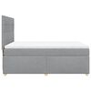 vidaXL Boxspringbett mit Matratze Hellgrau 140x200 cm Stoff