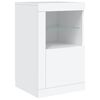 vidaXL Sideboard mit LED-Leuchten Weiß 163x37x67 cm