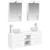 vidaXL Badezimmerschrank-Set 5 pcs Wei&szlig; 50 x 14,5 x 70 cm