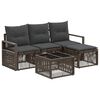 vidaXL Gartensofa-set 5 pcs Grau Poly-Rattan