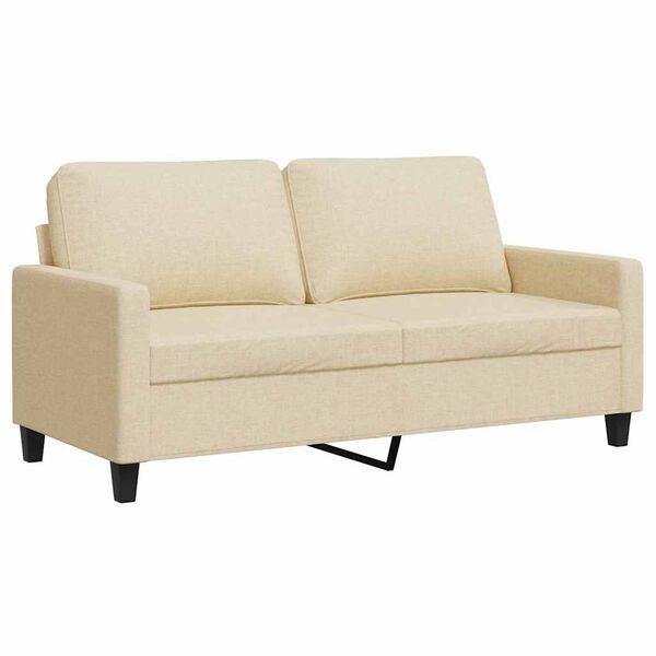 vidaXL 2-Sitzer-Sofa Creme 140 cm Stoff