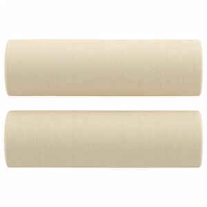 vidaXL Zierkissen 2 Stk. Creme &Oslash;15x50 cm Stoff
