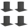 vidaXL runder Bodenanker 4 Stk. Anthrazit 18 x 18 x 15 cm Metall